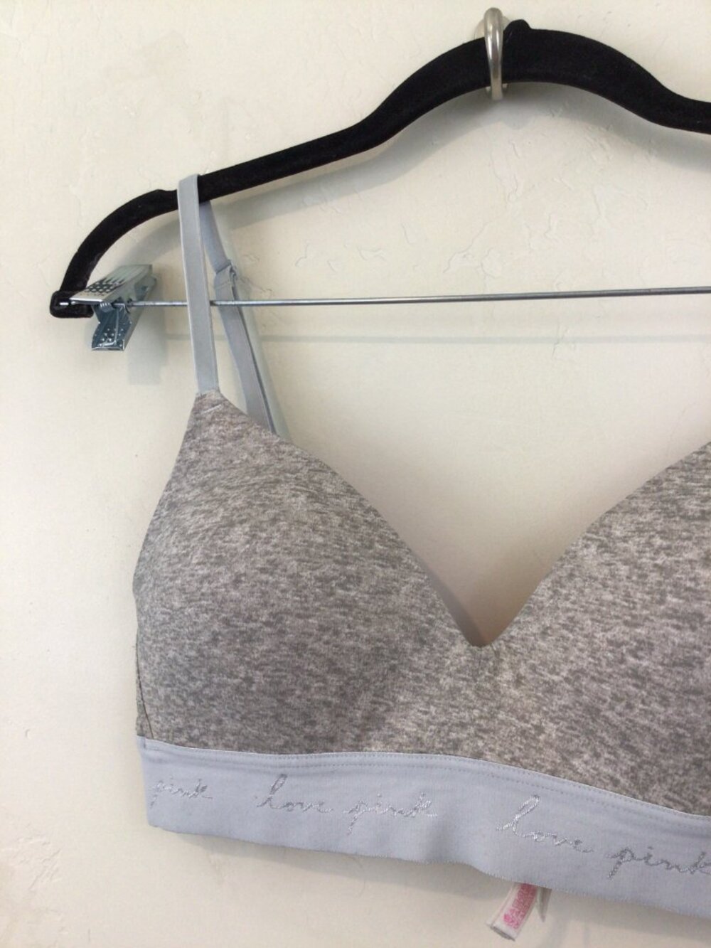 Pink Victoria's Secret Wear Everywhere WIreless Lightly Lined Bra 32C Gray - Picture 3 of 6